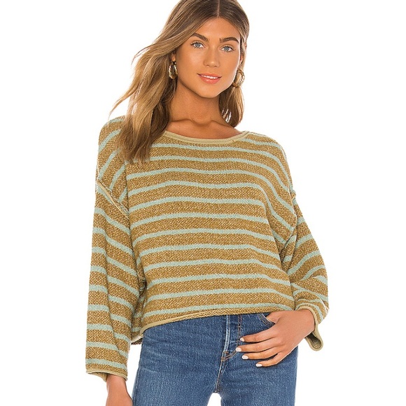 Free People Sweaters - FREE PEOPLE Bardot oversized sweater M green